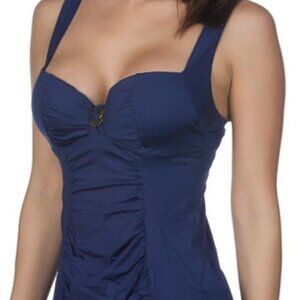 Panache Swim Annalise Tankini SW0841 Navy Blue NWOT US 32H UK 32FF